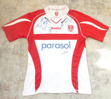 Large Mens Squad Signed Hull KR Home Rugby League Shirt (2009) KooGa