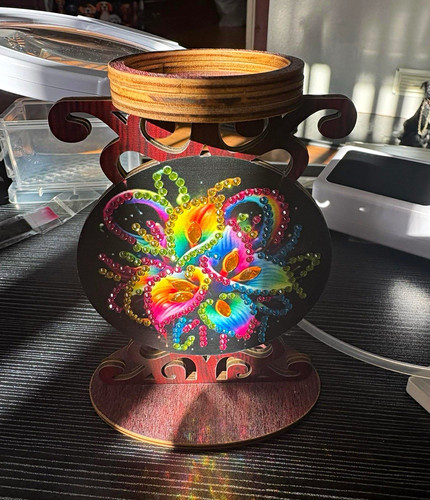 Wooden tea light - , candle