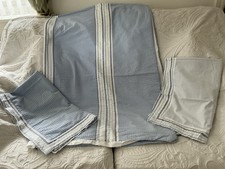 2 x COLOUR ROLL , Single Duvets Sets , Nautical Blue & White 100% Cotton