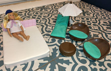 Lori Dolls Furniture Bundle Lot 6" Doll Garden Patio Furniture Set Bed