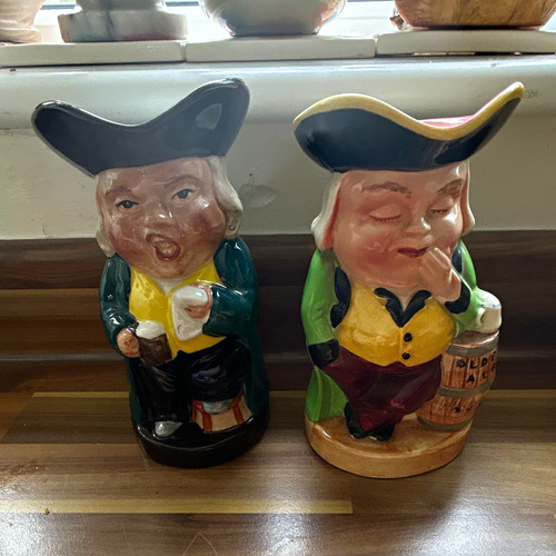 Pair ceramic toby character - pair,