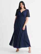 BNWT scarlett & jo size 14 Navy Blue Party Occasion EVENING PROM LONG DRESS