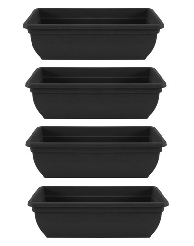 Black trough plant - trough, pot