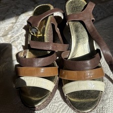 Tan Ladies Sandals Size UK 7.5