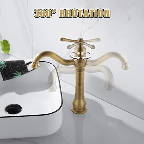 Antique brass bathroom - bathroom, single