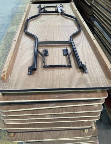 Wooden trestle table - trestle,