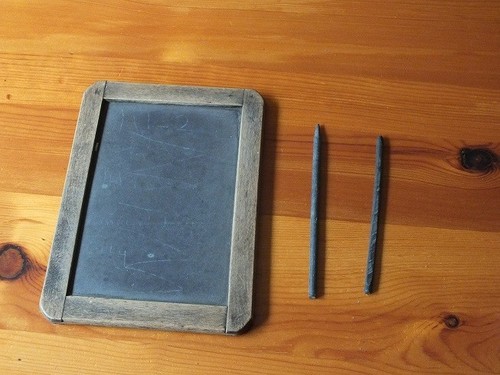 Antique welsh school writing - school,