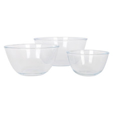 3pc Glass Mixing Bowl Set 3
