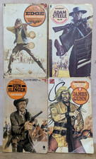 Vintage Pulp Western Book Bundle Edge Adam Steel Gunslinger James Gunn NEL Spher