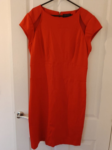 Ted baker red shift dress - dress, zip