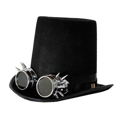 Steampunk top hat - and, silver