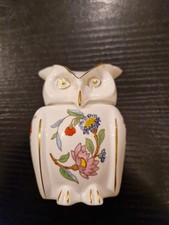 Aynsley Fine Bone China Pembroke  Owl Shaped Trinket Box