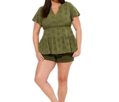 Torrid blouse womens olive - blouse,