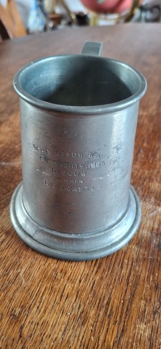 Vintage pewter half pint - half,