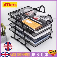 Metal Filing Letter Trays Stacking Office A4 Desk Tidy Paper Document Organiser