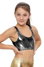 KIDS GIRLS SHINY CROP TANK