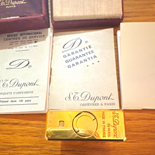 Dupont gold pocket cigarette - gold,