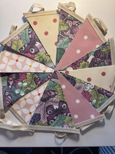 Handmade oilcloth bunting - handmade,