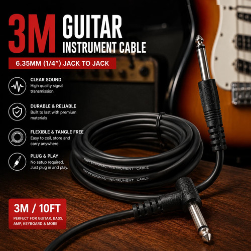 Guitar cable 35mm - 3m,