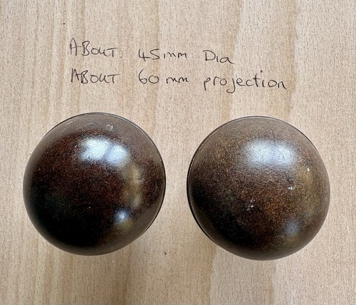 Pair bakelite door knobs - bakelite,