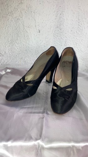 Vintage 40s 50s black - , satin