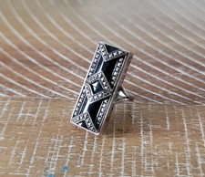 Art Deco Ring Black Onyx
