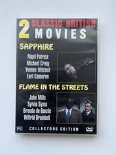 Sapphire + Flame In The Streets DVD, 2 Movies, John Mills, Nigel Patrick