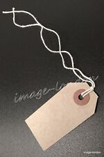 Manila Brown Buff Strung Tie On Tags Labels Retail Luggage tags with string