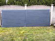 AUTOMATIC MOTORISED ALUMINIUM DOUBLE SWING GATE - 3.8 METRES