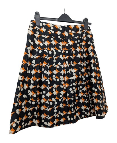 Wallis black orange - black, patterned