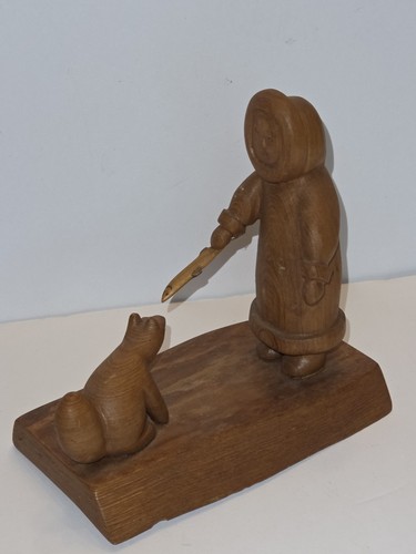 Vintage hand carved - vintage, eskimo