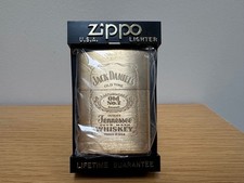Zippo lighter solid brass unused Jack Daniels design made in 1995