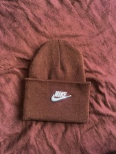 Nike Brown Beanie Hat White