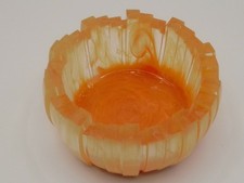 Beautiful Smokey Orange Small Bowl Homemade Decorative Piece New