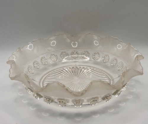 Vintage glass fluted frilled - glass,