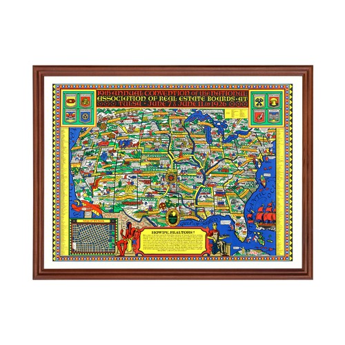 Old map united states 1926 - map,