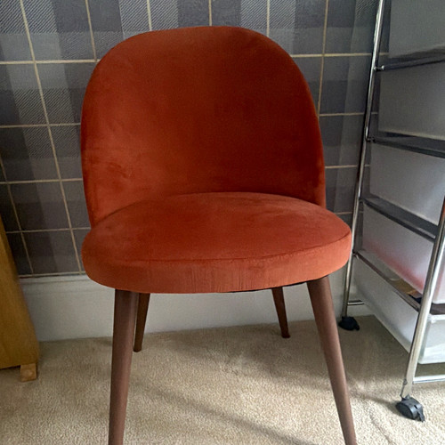 Orange upholstered accent - orange,