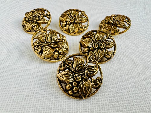 Vintage metal shank buttons - vintage,