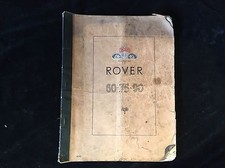 1955 Rover 60, 75 And 90 Owners Instruction Manual