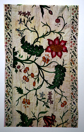 Postcard silk embroidered bed - postcard,