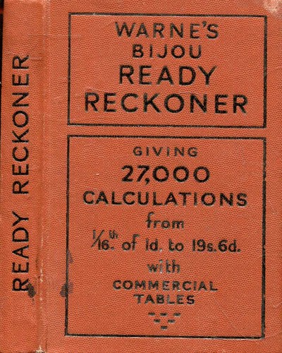 Ready reckoner warne bijou - ready,