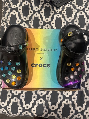 Kurt geiger crocs black - x,