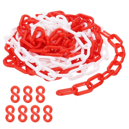 Red white plastic chain - red/white,