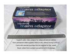 Aquaroll water mains adaptor for seasonal caravan pitches, save keep filling up!