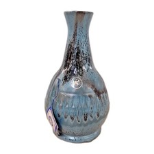 Blue Mountain Pottery Corked Decanter Made In Canada Hand Glazed Charity Sale