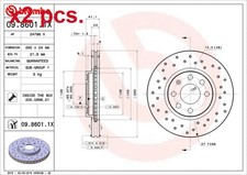 X2 PCS FRONT BRAKE DISC ROTOS X2 PCS SET 09.8601.1X BREMBO I