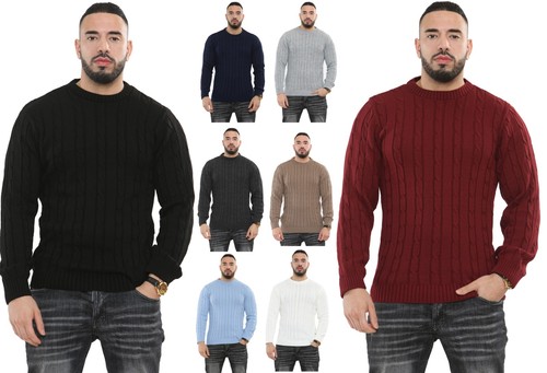 Mens chunky cable knitted - cable,