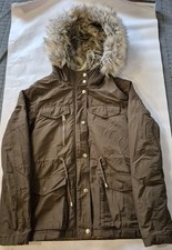 Womens Size 14 Brown Topshop Coat Faux Fur Lining