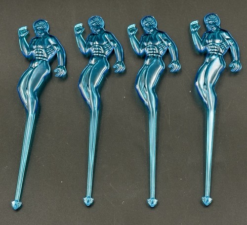 Set vintage blue - of, cocktail