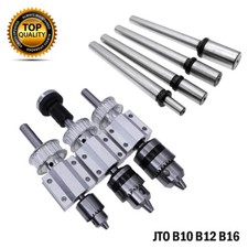 Drill Chuck Set No Power Spindle Assembly Small Lathe Accessories JTO B10 B12